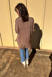 Brown Oversized Button-Up