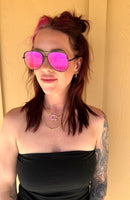 Classic Aviators in Hot Pink Sunglasses