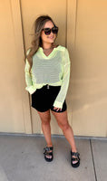 Neon Knit Collared Top