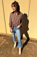Brown Oversized Button-Up