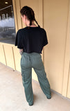 Satin Cargo Pants