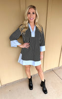 Black Striped Dress