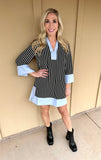 Black Striped Dress