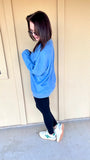 Soft Blue Oversized Pullover