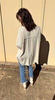 Cream Oversized Button-Up
