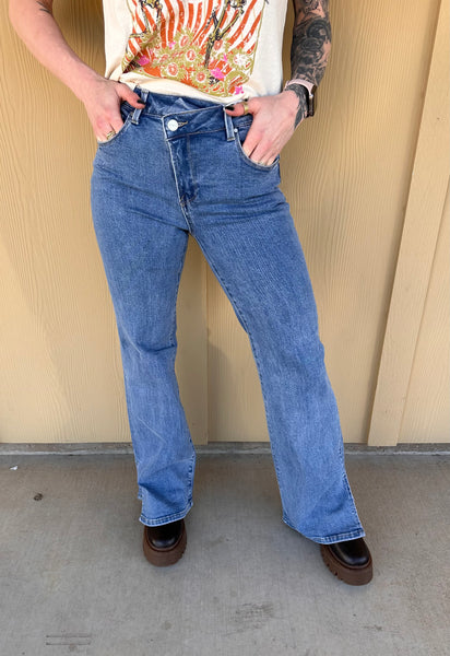 Risen Side Slit Denim