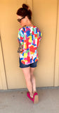 Painted Multi Color Button-Up