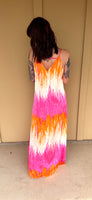 Ombré Satin Maxi Dress