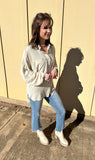 Cream Oversized Button-Up