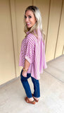 Pink Striped Top