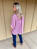 Pink Striped Top