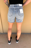 Vervet Loretta Light Wash Midi Shorts