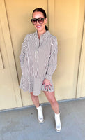 Ivory Striped Dress