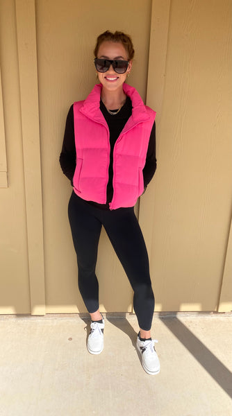 Hot Pink Puffer Vest