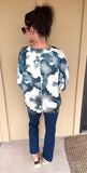 Blue Watercolor Blouse