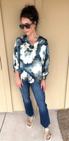 Blue Watercolor Blouse