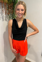 Black Boat Neck Blouse