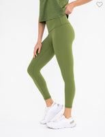 Green 3/4 Length Leggings