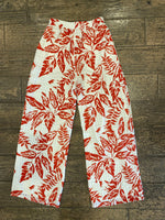 Red/White Floral Pants